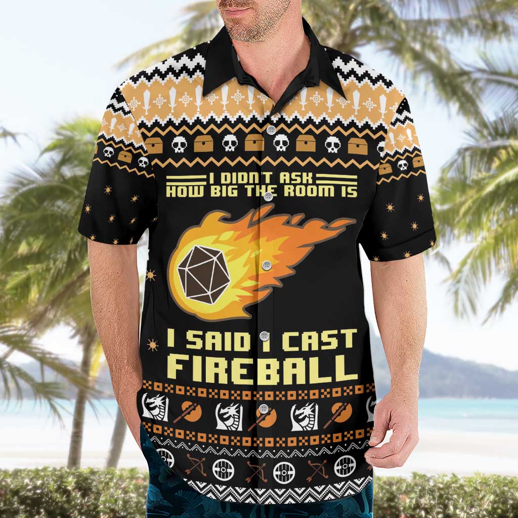 I Said I Cast Fireball Christmas Hawaiian Shirt I Said I Cast Fireball - Wonder Print Shop