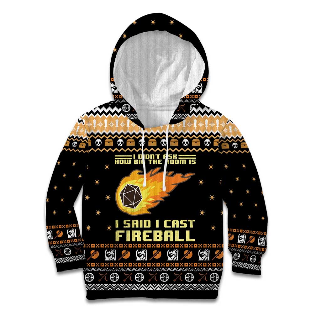 I Said I Cast Fireball Christmas Kid Hoodie I Said I Cast Fireball - Wonder Print Shop