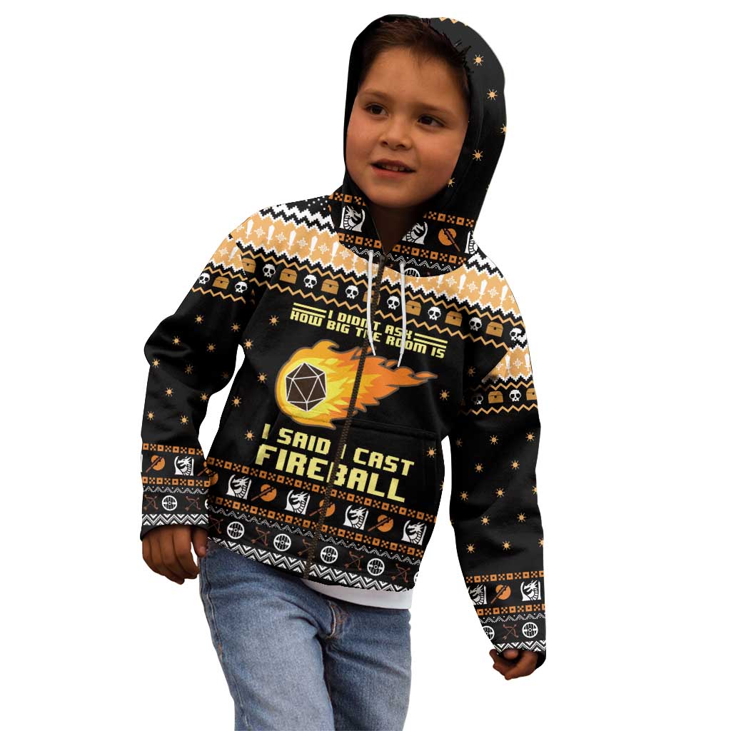 I Said I Cast Fireball Christmas Kid Hoodie I Said I Cast Fireball - Wonder Print Shop