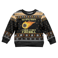 I Said I Cast Fireball Christmas Kid Ugly Christmas Sweater - Wonder Print Shop