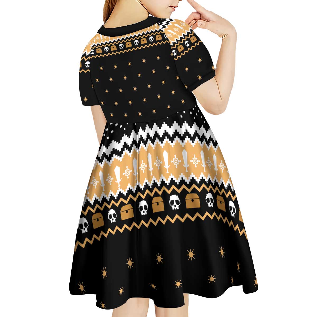 I Said I Cast Fireball Christmas Kid Short Sleeve Dress I Said I Cast Fireball - Wonder Print Shop