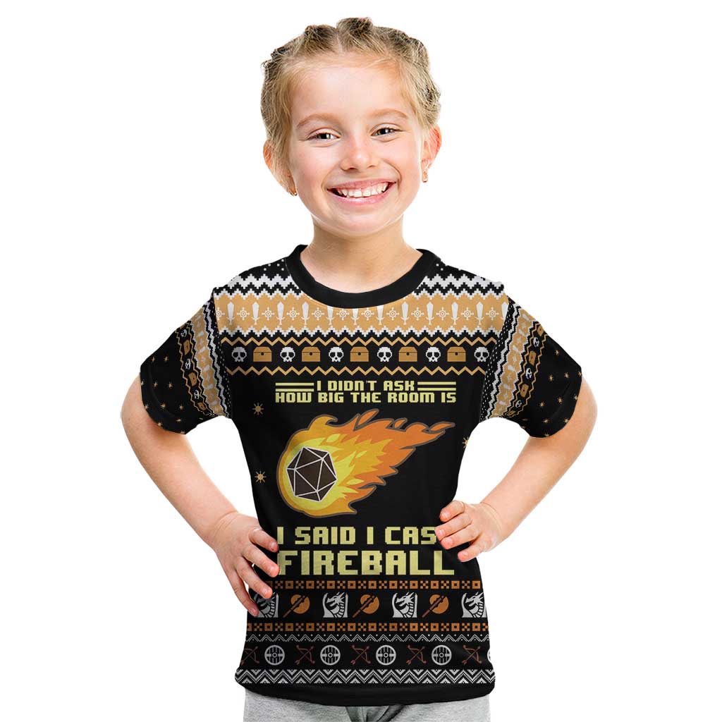 I Said I Cast Fireball Christmas Kid T Shirt I Said I Cast Fireball - Wonder Print Shop