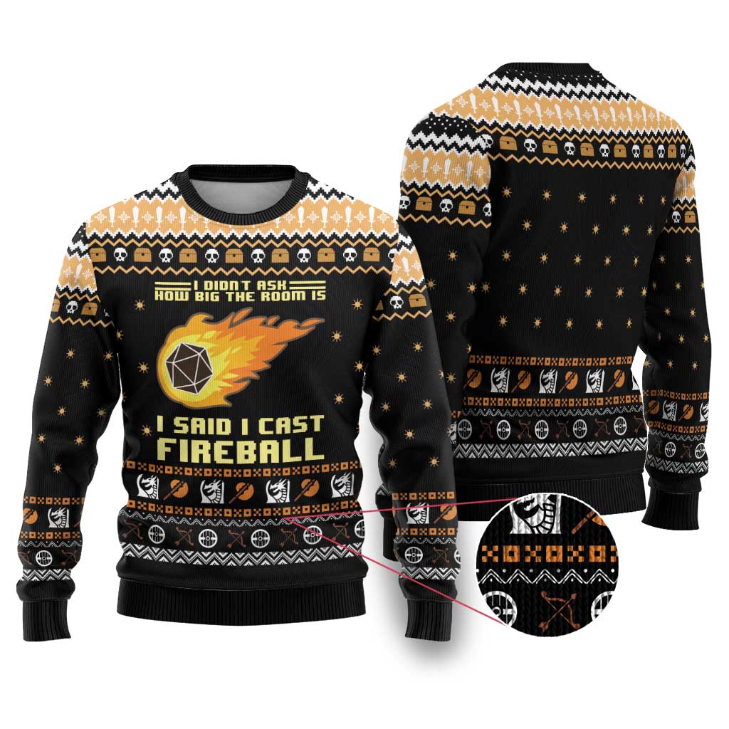 I Said I Cast Fireball Christmas Ugly Christmas Sweater - Wonder Print Shop