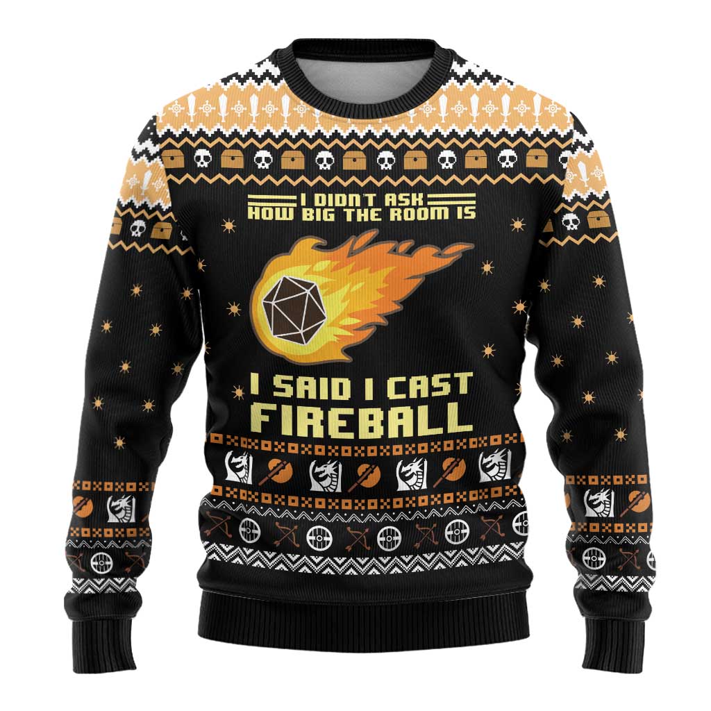 I Said I Cast Fireball Christmas Ugly Christmas Sweater - Wonder Print Shop