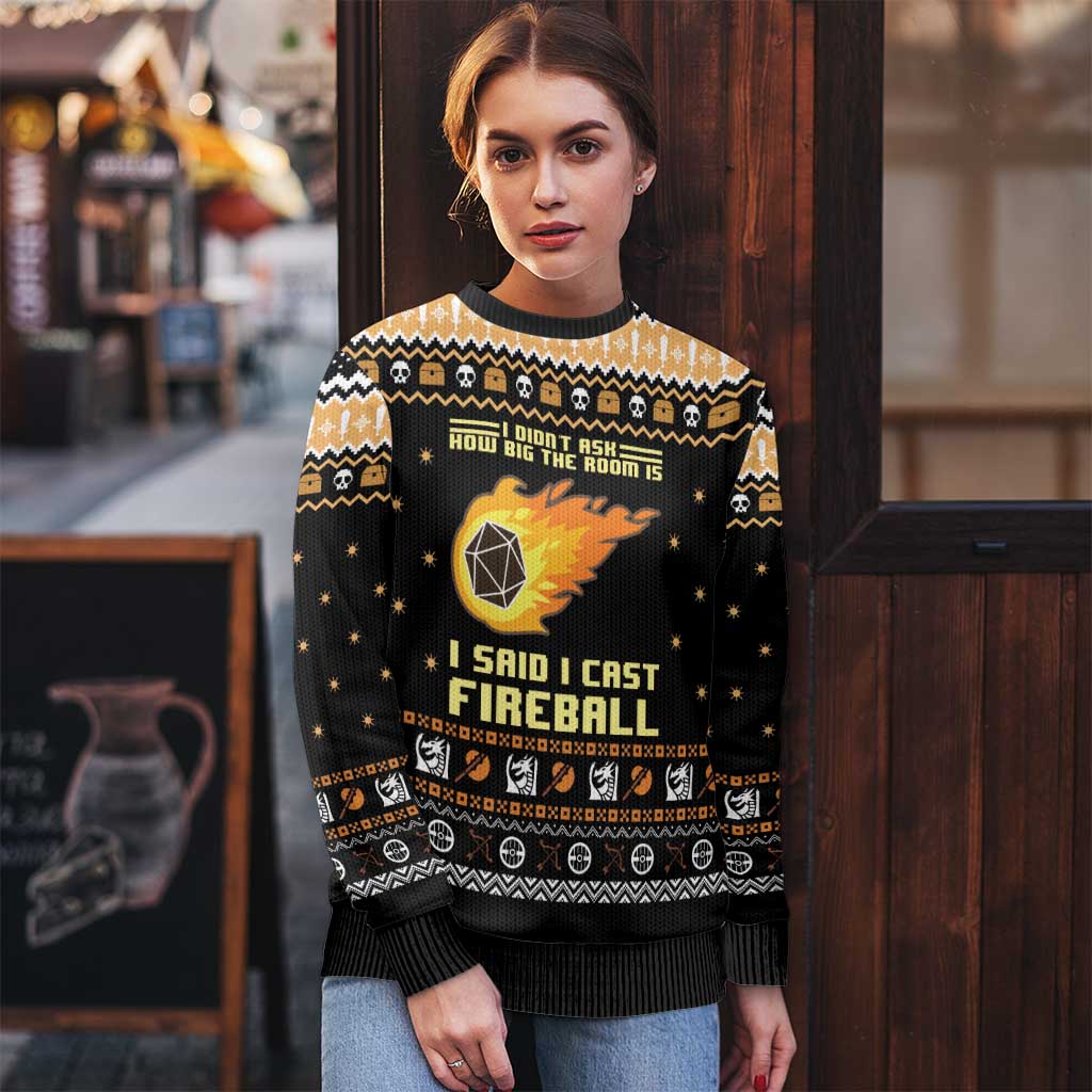I Said I Cast Fireball Christmas Ugly Christmas Sweater - Wonder Print Shop