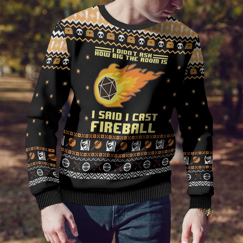I Said I Cast Fireball Christmas Ugly Christmas Sweater - Wonder Print Shop