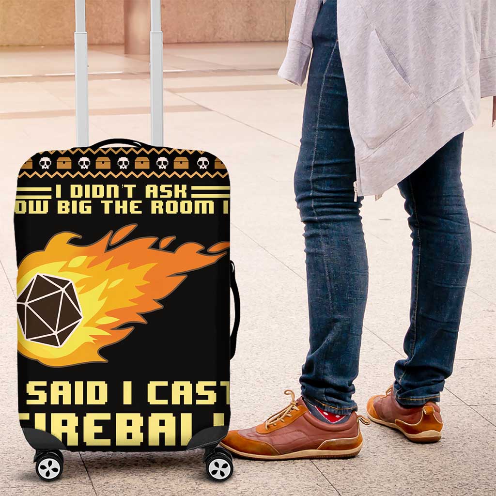 I Said I Cast Fireball Christmas Luggage Cover I Said I Cast Fireball - Wonder Print Shop