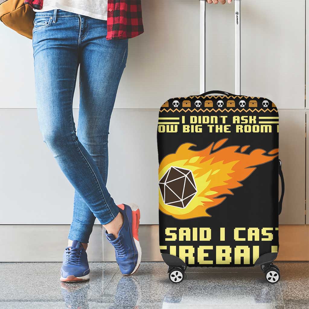 I Said I Cast Fireball Christmas Luggage Cover I Said I Cast Fireball - Wonder Print Shop