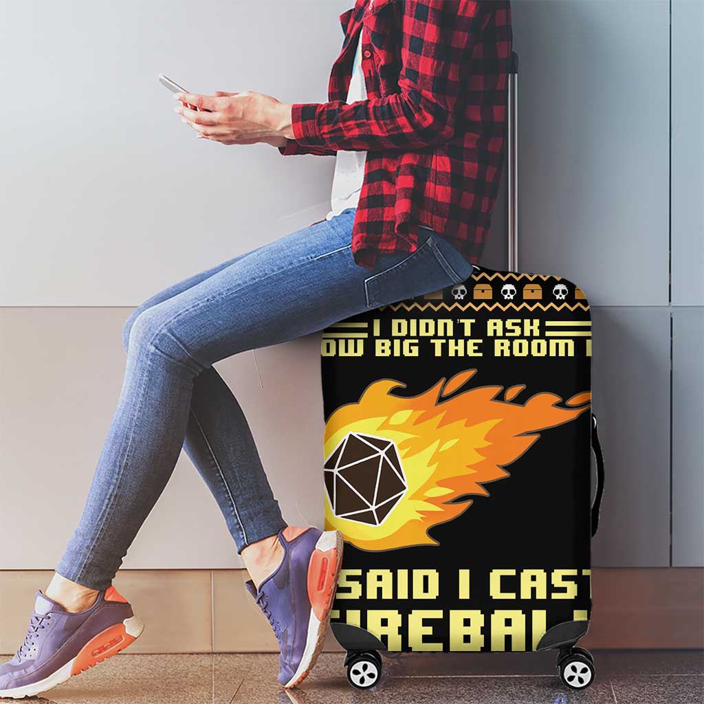 I Said I Cast Fireball Christmas Luggage Cover I Said I Cast Fireball - Wonder Print Shop