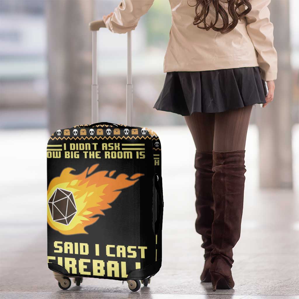 I Said I Cast Fireball Christmas Luggage Cover I Said I Cast Fireball - Wonder Print Shop