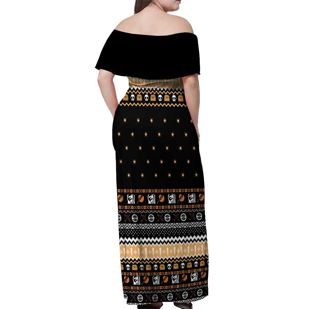 I Said I Cast Fireball Christmas Off Shoulder Maxi Dress I Said I Cast Fireball - Wonder Print Shop