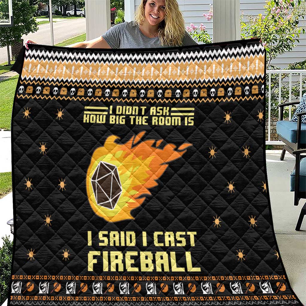 I Said I Cast Fireball Christmas Quilt I Said I Cast Fireball - Wonder Print Shop