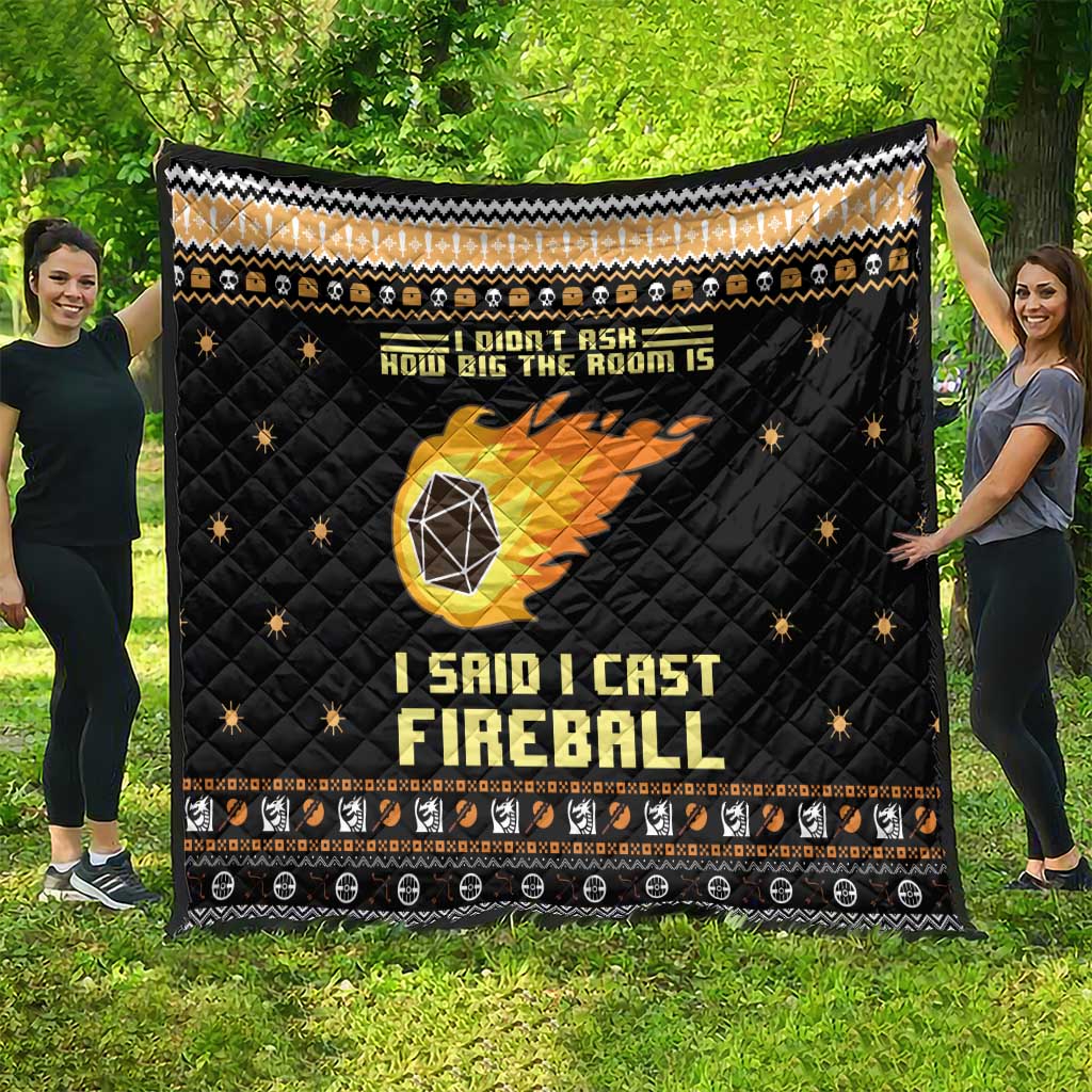 I Said I Cast Fireball Christmas Quilt I Said I Cast Fireball - Wonder Print Shop