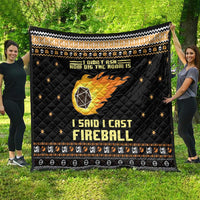 I Said I Cast Fireball Christmas Quilt I Said I Cast Fireball - Wonder Print Shop