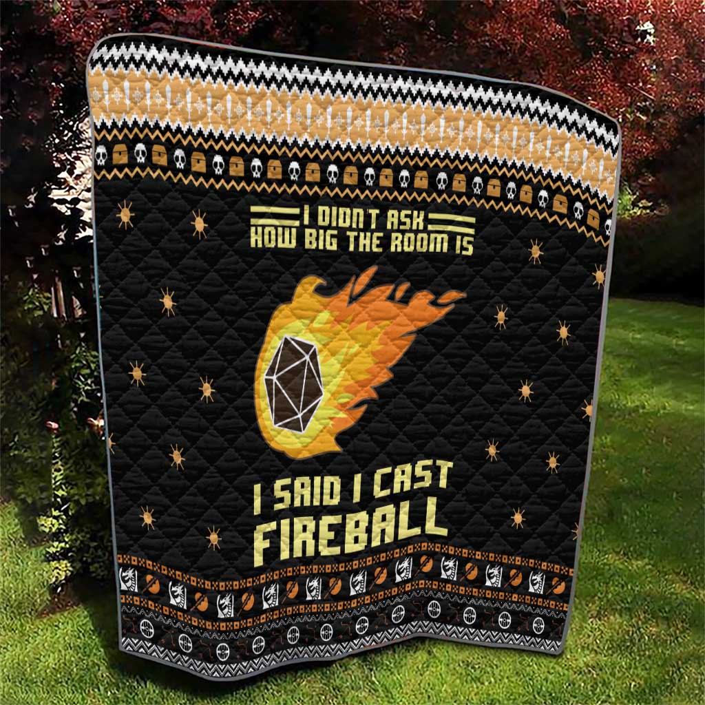 I Said I Cast Fireball Christmas Quilt I Said I Cast Fireball - Wonder Print Shop