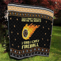 I Said I Cast Fireball Christmas Quilt I Said I Cast Fireball - Wonder Print Shop