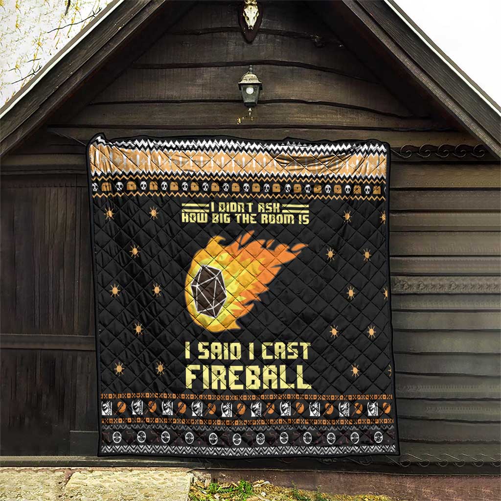 I Said I Cast Fireball Christmas Quilt I Said I Cast Fireball - Wonder Print Shop