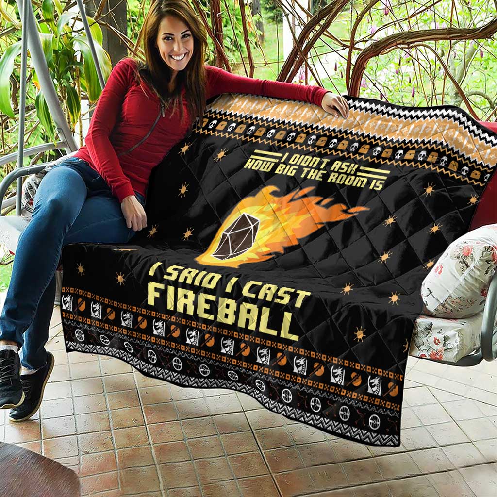 I Said I Cast Fireball Christmas Quilt I Said I Cast Fireball - Wonder Print Shop