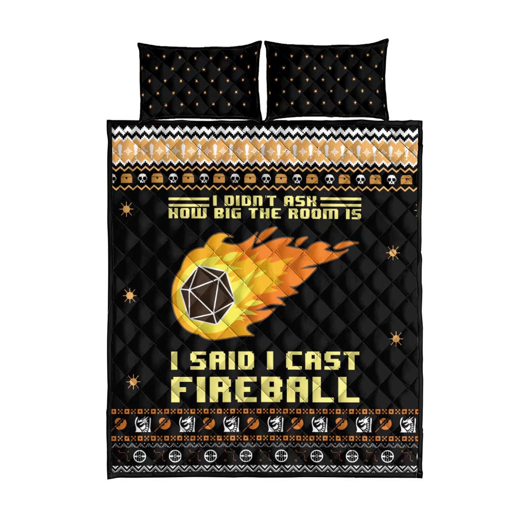 I Said I Cast Fireball Christmas Quilt Bed Set I Said I Cast Fireball - Wonder Print Shop