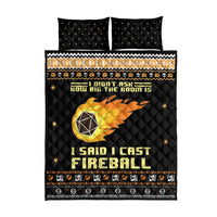 I Said I Cast Fireball Christmas Quilt Bed Set I Said I Cast Fireball - Wonder Print Shop