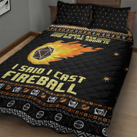 I Said I Cast Fireball Christmas Quilt Bed Set I Said I Cast Fireball - Wonder Print Shop