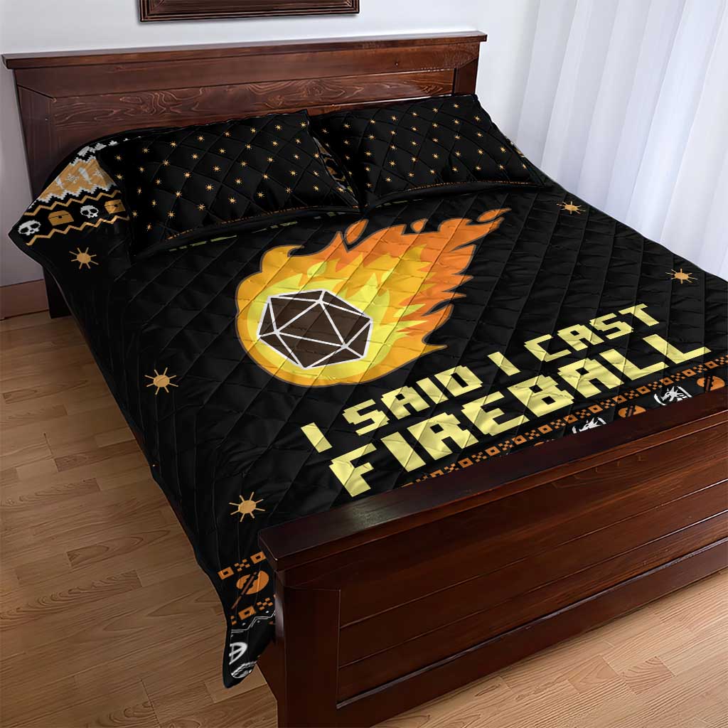 I Said I Cast Fireball Christmas Quilt Bed Set I Said I Cast Fireball - Wonder Print Shop