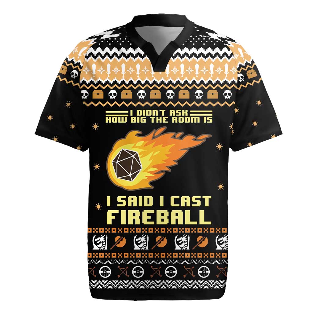 I Said I Cast Fireball Christmas Rugby Jersey I Said I Cast Fireball - Wonder Print Shop