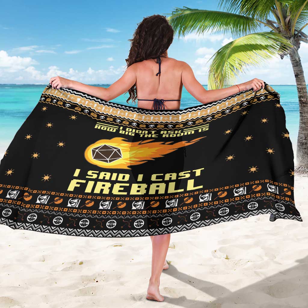 I Said I Cast Fireball Christmas Sarong I Said I Cast Fireball - Wonder Print Shop