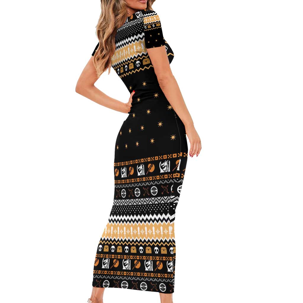 I Said I Cast Fireball Christmas Short Sleeve Bodycon Dress I Said I Cast Fireball - Wonder Print Shop