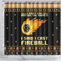 I Said I Cast Fireball Christmas Shower Curtain I Said I Cast Fireball