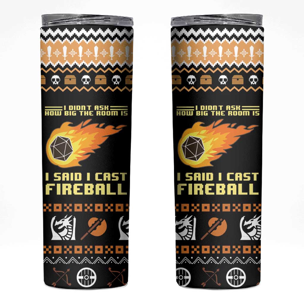 I Said I Cast Fireball Christmas Skinny Tumbler - Wonder Print Shop