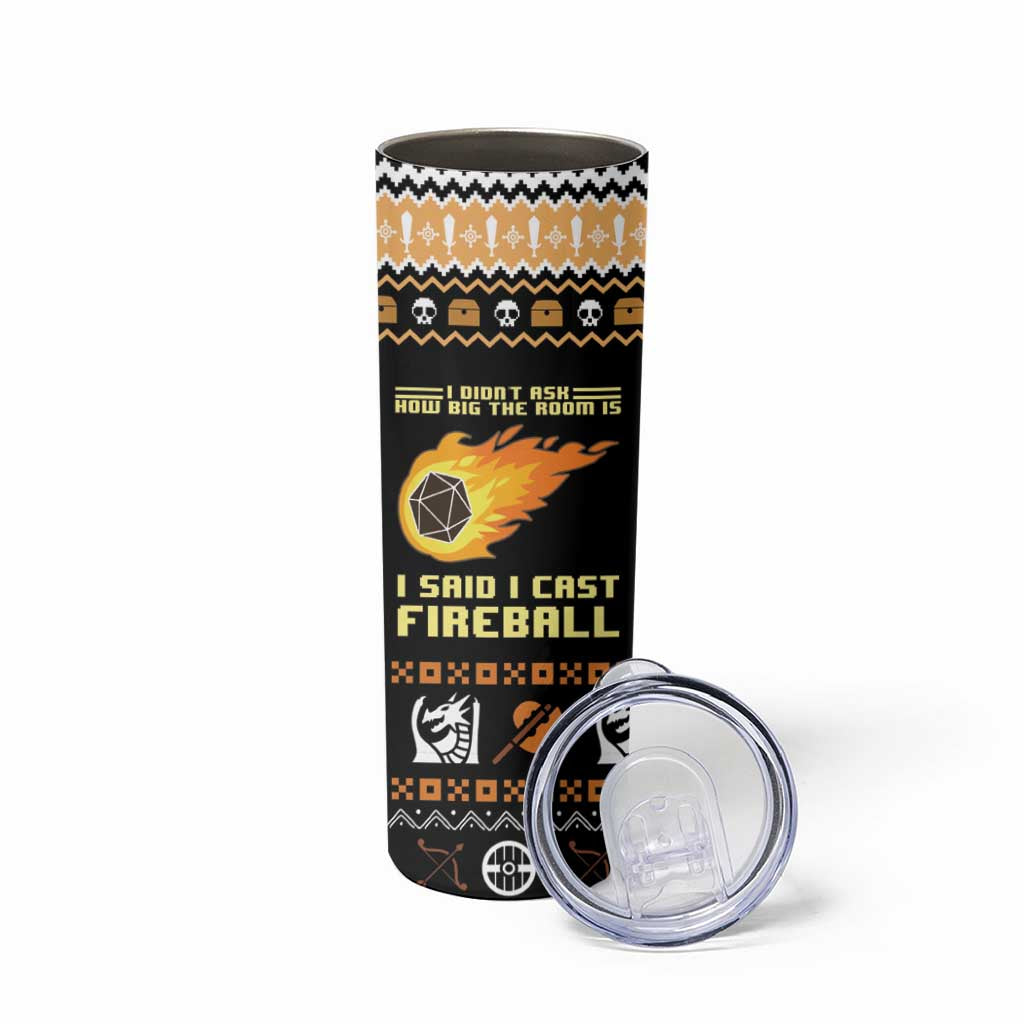 I Said I Cast Fireball Christmas Skinny Tumbler - Wonder Print Shop