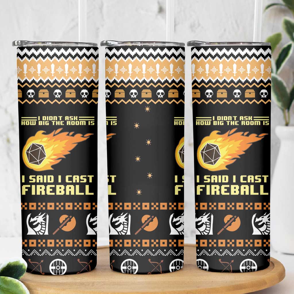 I Said I Cast Fireball Christmas Skinny Tumbler - Wonder Print Shop