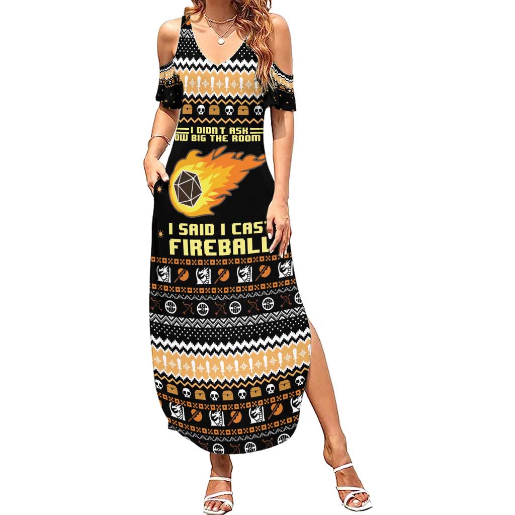 I Said I Cast Fireball Christmas Summer Maxi Dress I Said I Cast Fireball - Wonder Print Shop