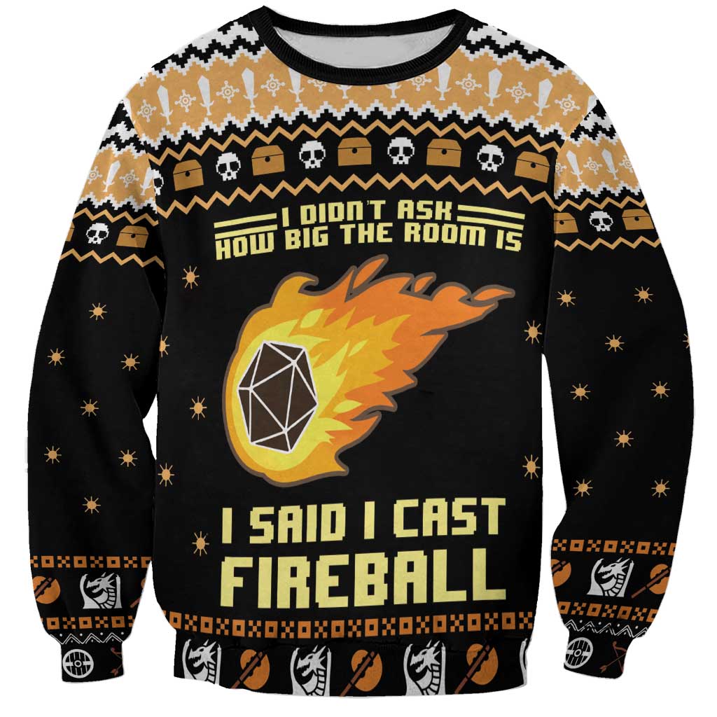 I Said I Cast Fireball Christmas Sweatshirt I Said I Cast Fireball - Wonder Print Shop