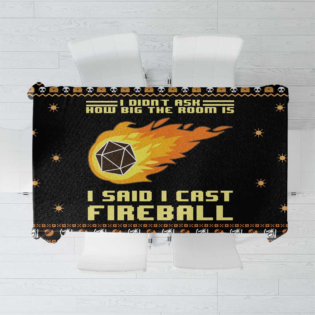 I Said I Cast Fireball Christmas Tablecloth I Said I Cast Fireball - Wonder Print Shop