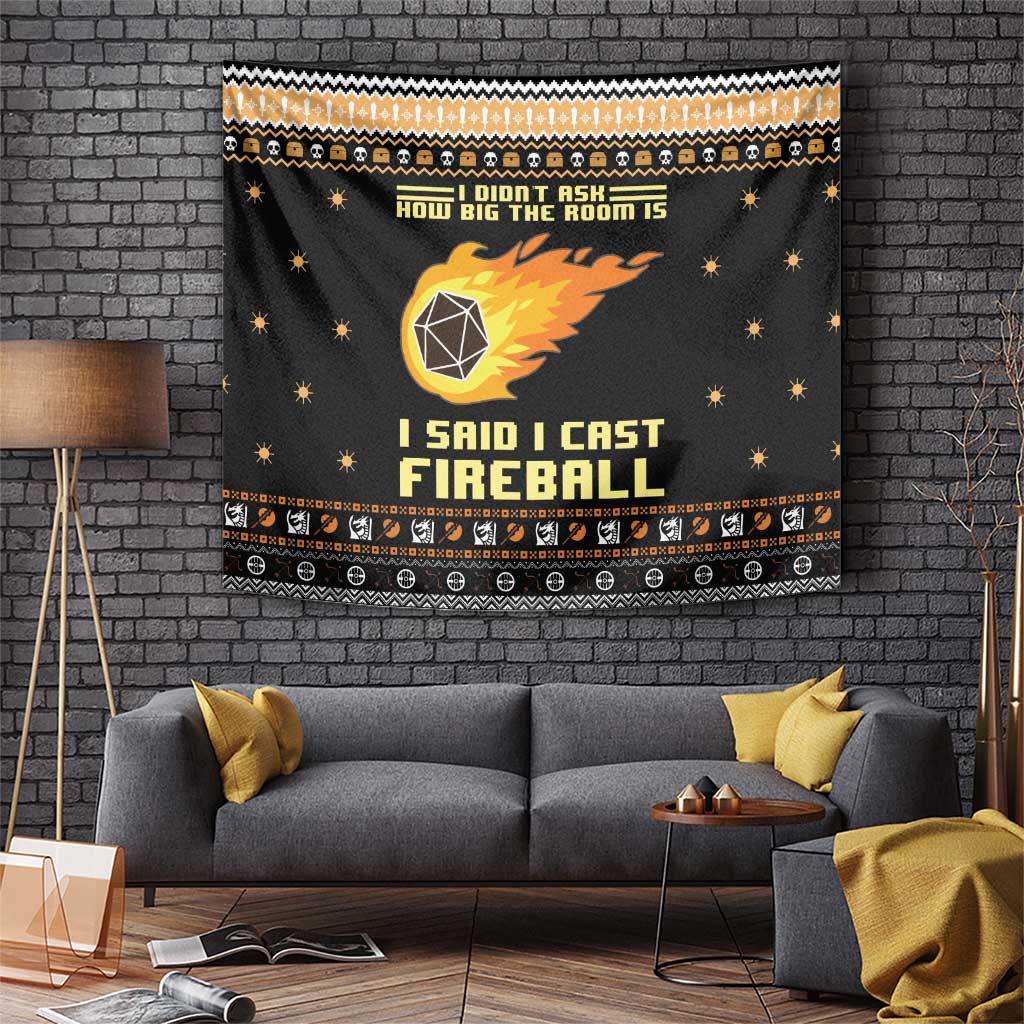 I Said I Cast Fireball Christmas Tapestry I Said I Cast Fireball - Wonder Print Shop