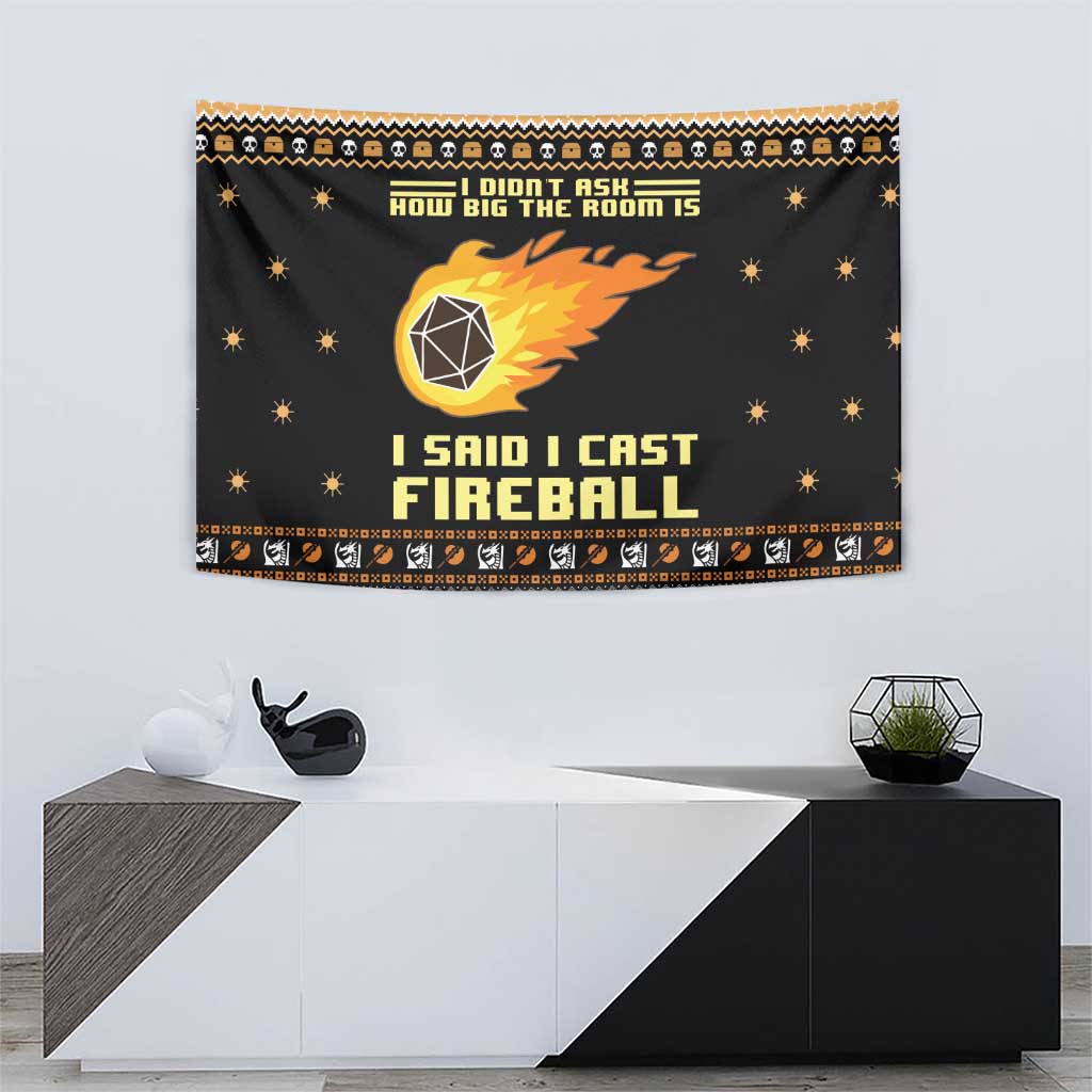 I Said I Cast Fireball Christmas Tapestry I Said I Cast Fireball - Wonder Print Shop