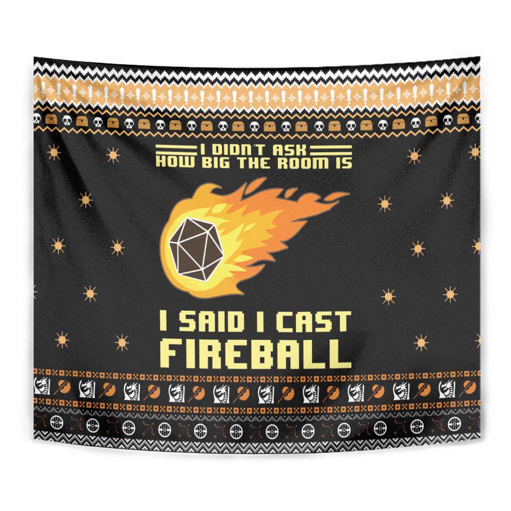 I Said I Cast Fireball Christmas Tapestry I Said I Cast Fireball - Wonder Print Shop