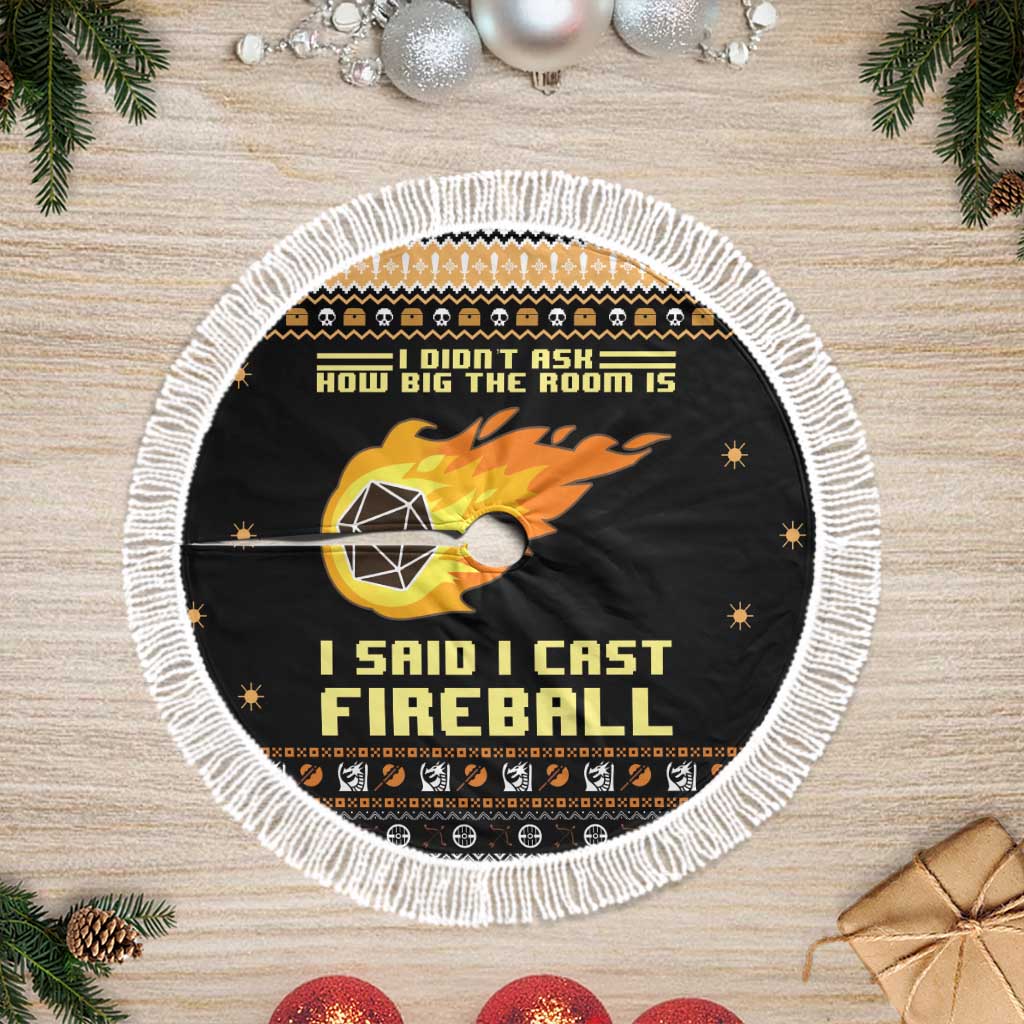 I Said I Cast Fireball Christmas Tree Skirt - Wonder Print Shop