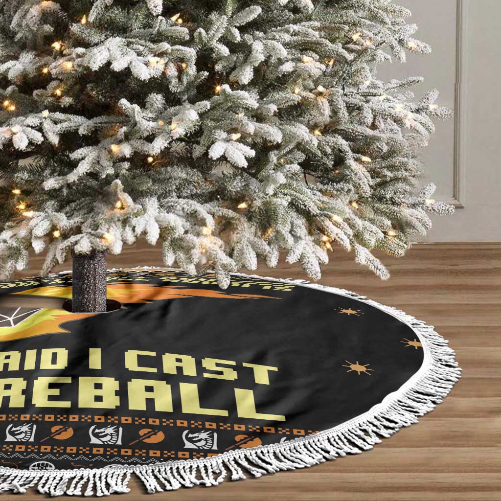I Said I Cast Fireball Christmas Tree Skirt - Wonder Print Shop