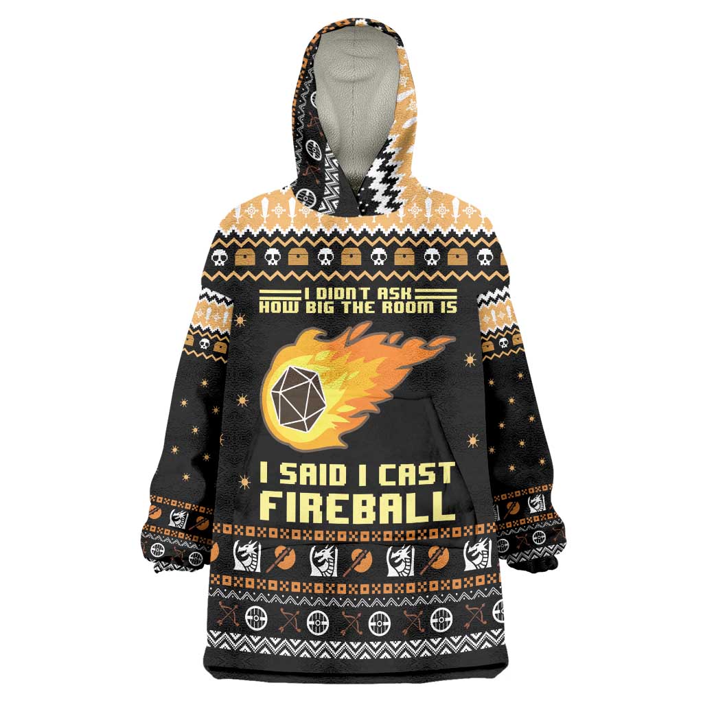 I Said I Cast Fireball Christmas Wearable Blanket Hoodie I Said I Cast Fireball - Wonder Print Shop