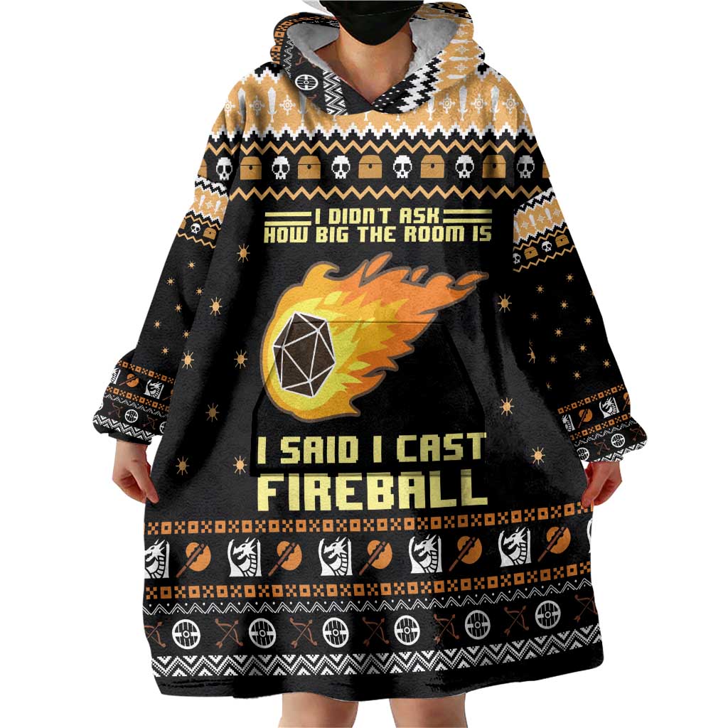 I Said I Cast Fireball Christmas Wearable Blanket Hoodie I Said I Cast Fireball - Wonder Print Shop