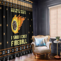 I Said I Cast Fireball Christmas Window Curtain I Said I Cast Fireball - Wonder Print Shop