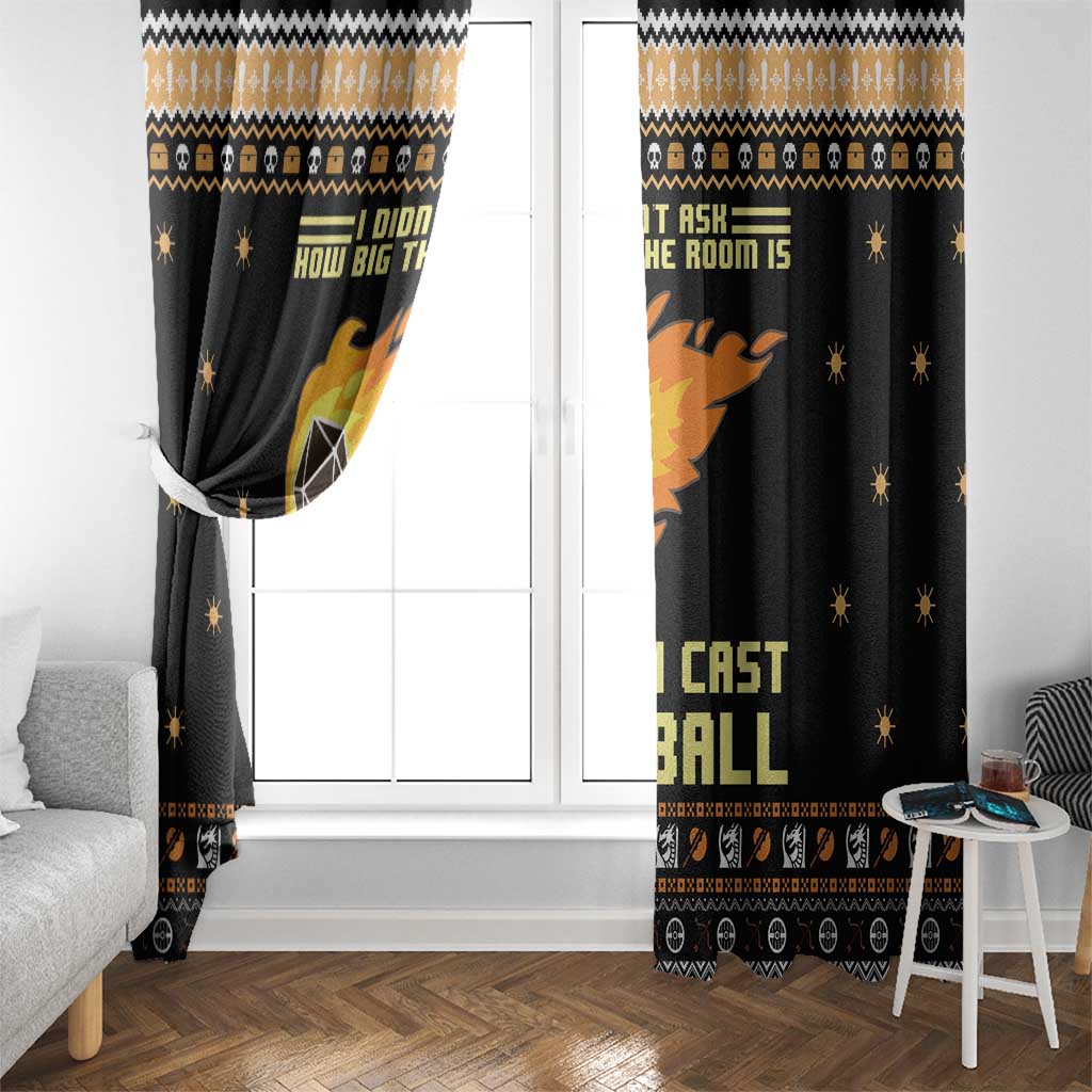 I Said I Cast Fireball Christmas Window Curtain I Said I Cast Fireball - Wonder Print Shop