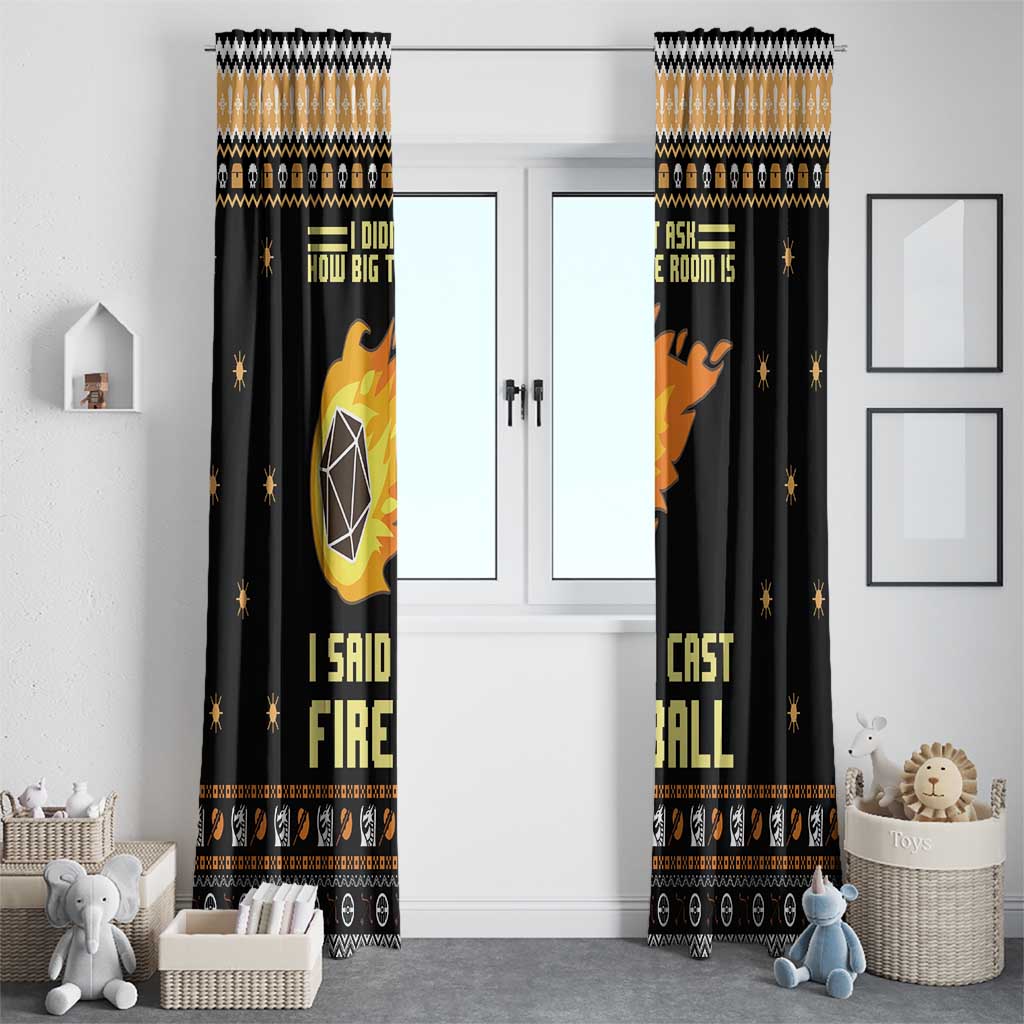 I Said I Cast Fireball Christmas Window Curtain I Said I Cast Fireball - Wonder Print Shop