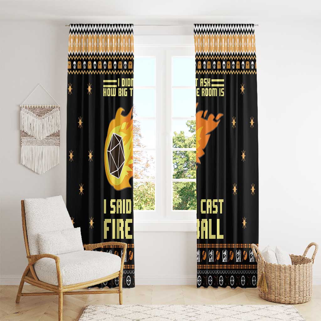 I Said I Cast Fireball Christmas Window Curtain I Said I Cast Fireball - Wonder Print Shop
