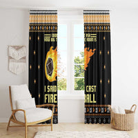 I Said I Cast Fireball Christmas Window Curtain I Said I Cast Fireball - Wonder Print Shop