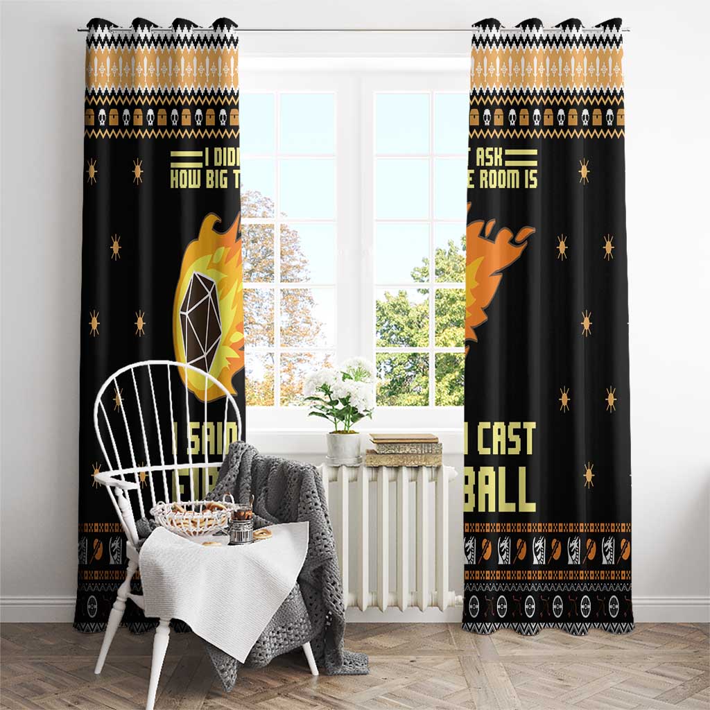 I Said I Cast Fireball Christmas Window Curtain I Said I Cast Fireball - Wonder Print Shop