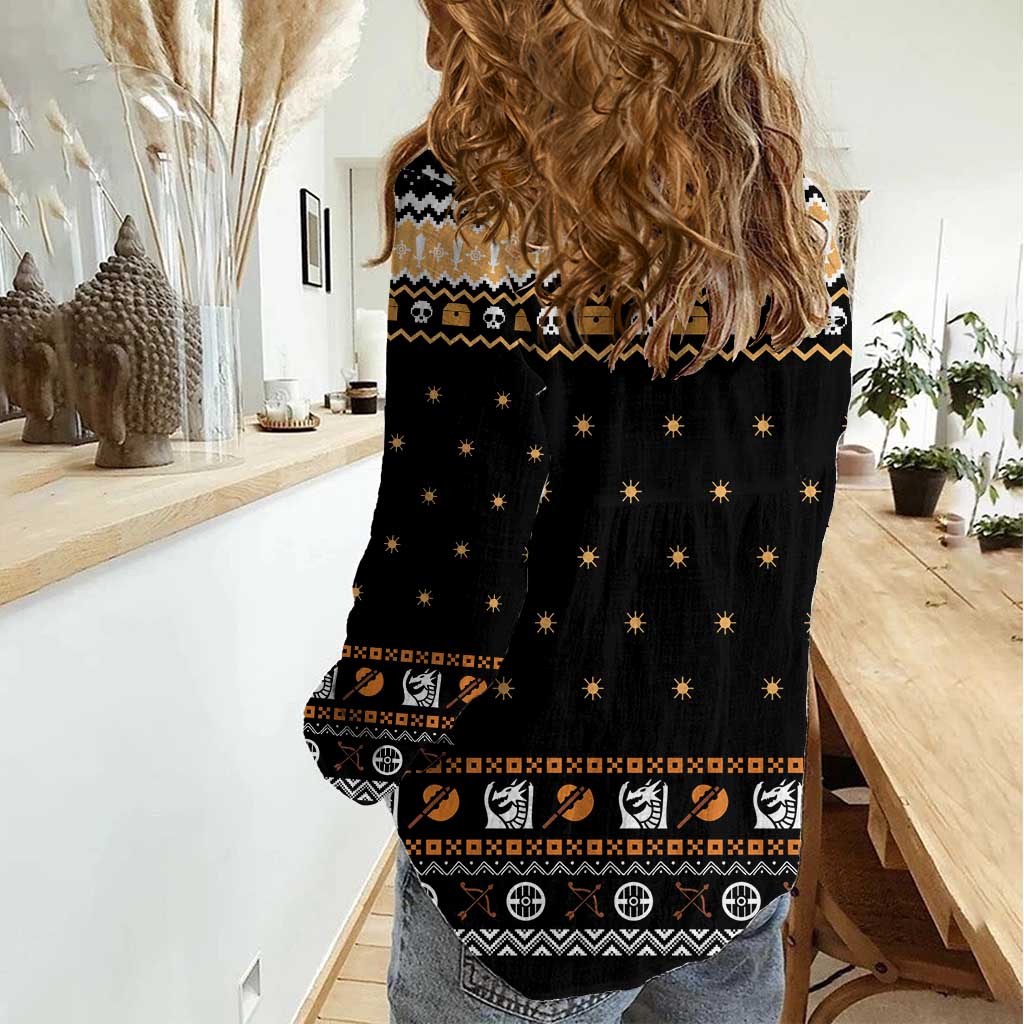 I Said I Cast Fireball Christmas Women Casual Shirt I Said I Cast Fireball - Wonder Print Shop